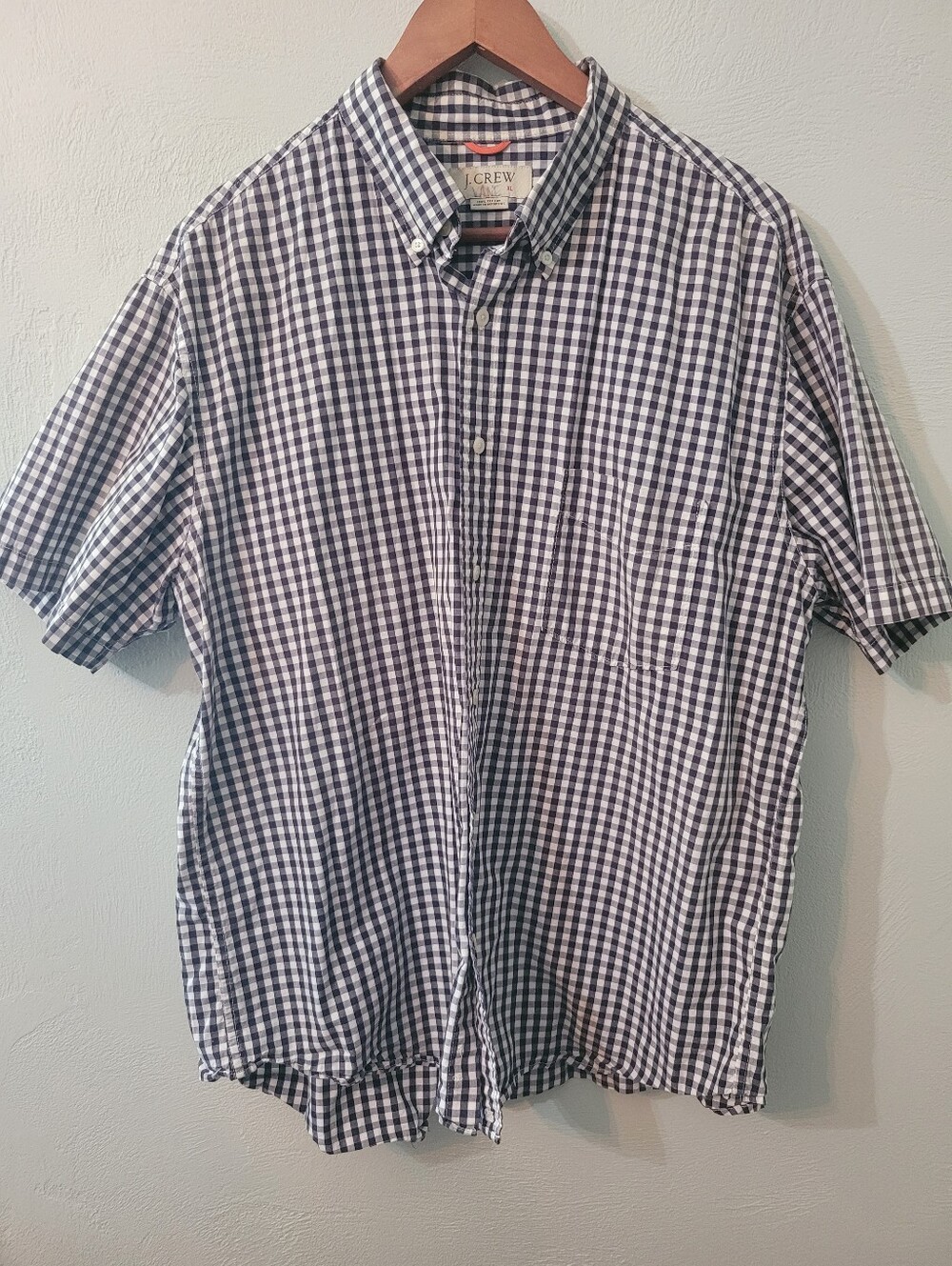 J.Crew 100% Cotton Checkers Casual Men Shirt Size XL